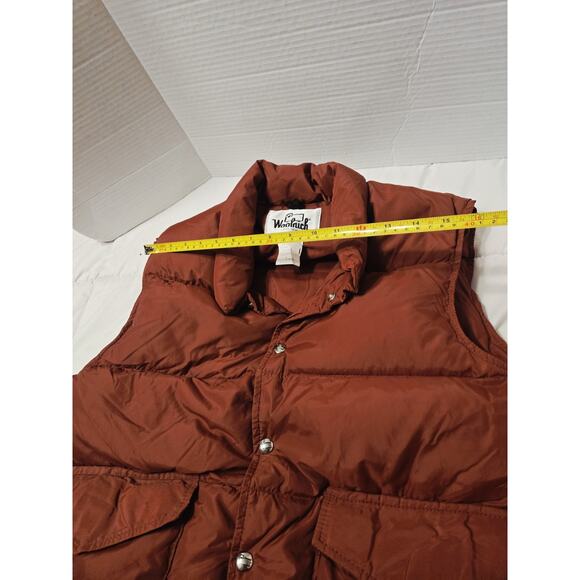 Vintage Eddie Bauer Maroon Orange Premium Goose Down Puffer Vest Sz L Snaps - Picture 10 of 12
